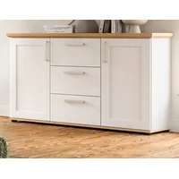 Inn.furn Sideboard Mirano in weiß Lärche und Eiche Artisan