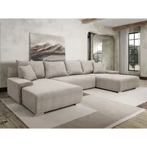 kaiser möbel Ecksofa, Sofa U form, Couch U form Livorno U stoff Poso Beige - Beige