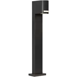 Leon Pollerlleuchte | Aluminium | Außen | Schwarz | Poller Wand Strahler Lampe Leuchte Außen Spot Garten Terrasse