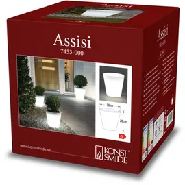 Konstsmide Assisi mit LED Ø 28 x 28 cm weiß