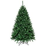 Costway 180CM Weihnachtsbaum, Christbaum kuenstlich, Tannenbaum mit faltbarem Metallstaender, Kunstbaum aus pvc, Dekobaum mit 1355 Spitzen,