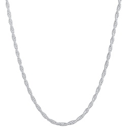 Elli PREMIUM Trendige Kordelkette Gedreht Bold Look 925 Silber Ketten   Damen 