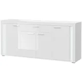 inn.furn Sideboard 182 x 86 cm Weiß Hochglanz