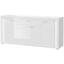 inn.furn Sideboard 182 x 86 cm Weiß Hochglanz