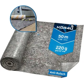 Böttcher-AG kör4u Malervlies 50m, 220g Abdeckvlies – Staubdichtes, Rutschfestes Malervlies für Renovierungen, Umzüge und Heimwerkerprojekte