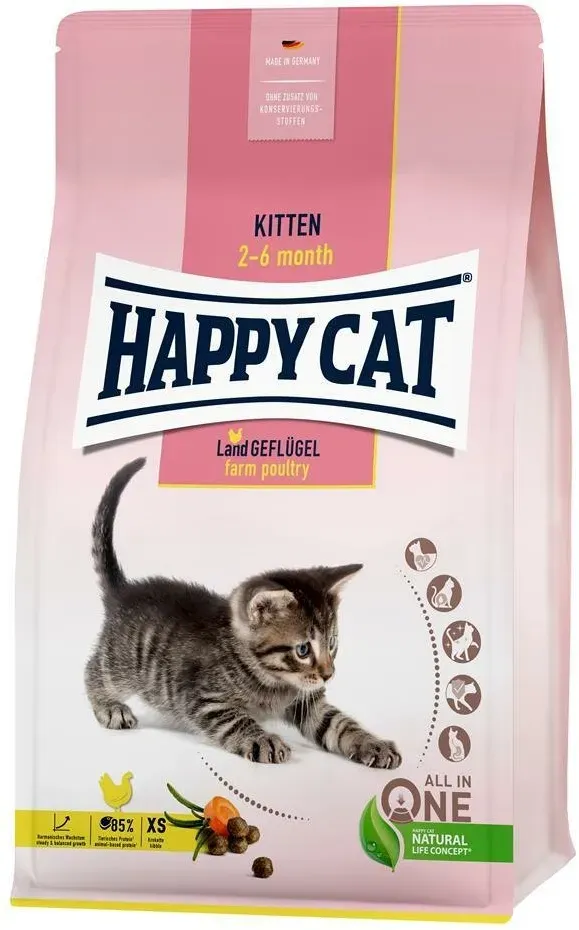 Happy Cat Trockenfutter Young Kitten Landgeflügel 4kg