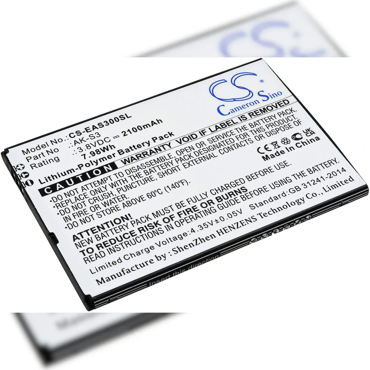 Powery Akku passend für Handy, Smartphone Emporia Smart 3, Typ AK-S3