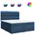 vidaXL Boxspringbett mit Matratze Blau 180x200 cm Stoff