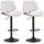 CLP 2er Set Barhocker Clawson Stoff walnuss/creme/schwarz
