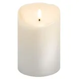 goobay LED Echtwachskerze 10 x 15 cm weiß