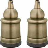 vidaXL Lampenfassungen 2 Stk. Bronze E27 - Bronze