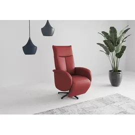 sit&more TV-Sessel Juma Kunstleder 75 x 110 x 82 cm rot mit Drehfunktion & Kopfteilverstellung