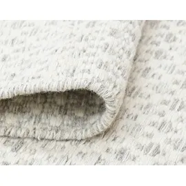 Myflair Wooly Nature Handwebteppich 60 x 90 cm Beige/Weiß