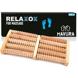 RELAXOX Fußmassageroller Fußmassagegerät Fußroller Holzroller Fuß Massagegerät