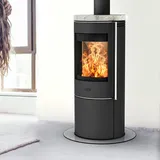 Fireplace Elite Toronto Kaminofen Stahl Schwarz mit Abdeckplatte Speckstein