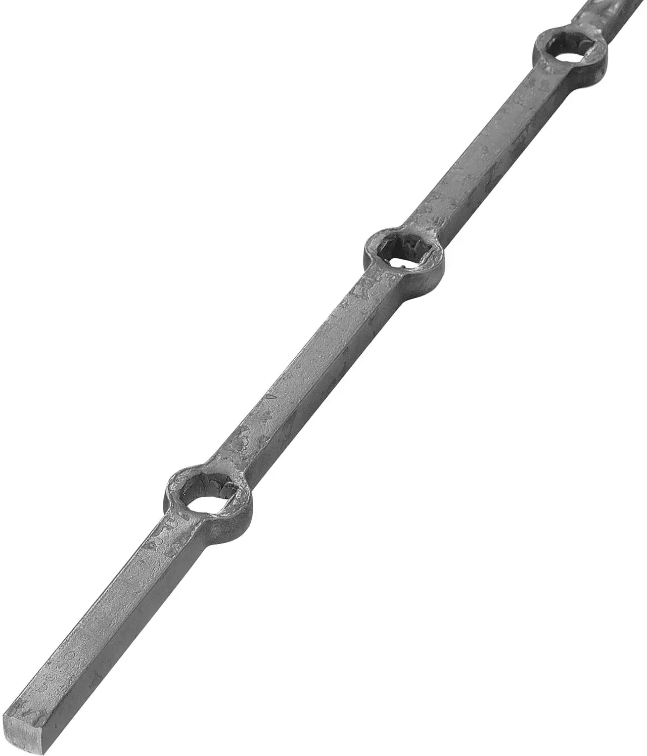 IAM DESIGN ARTEFERRO Lochstab, eckig 12 x 12mm, Lochabstand 120mm, 2000 mm, Schm...
