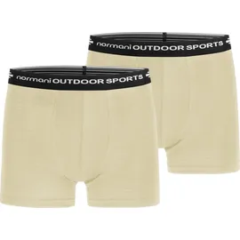 normani Outdoor Sports Retro Boxer unifarben Wollweiß 3XL 2er Pack