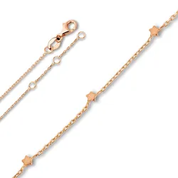 Fußkette ONE ELEMENT "Fußkettchen aus 925 Silber 25 cm", silber, Fußkettchen, Damen, Silber 925 (Sterlingsilber), Damen Silber Schmuck Rundankerkette