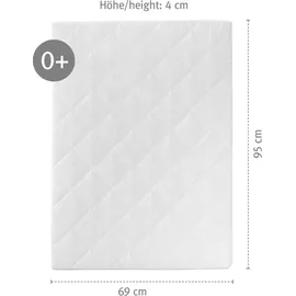 roba Laufgittermatratze Roba 65 x 95 cm Stoff Weiß