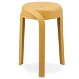 KADIMA DESIGN Küchenstuhl Stapelbar Plastik | Modern Minimalistisch in Senfgelb | Gr.: onesize
