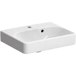 Geberit Smyle Square Handwaschbecken 45 cm, Überlauf asymetrisch