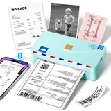 Phomemo Mini Drucker - M04AS Thermodrucker 15-110mm Druckbreite, 300DPI Versand Etikettendrucker, Kompatibel mit iOS & Android, für Scrapbook Zubehör, Fotos, Notizen, Quittungen, Versand Etiketten