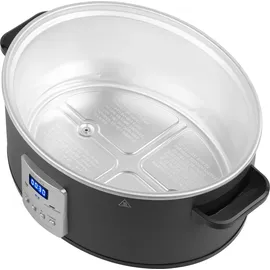 ECG PH 6530 Slow Master, 6,5 l, Elektronisches Bedienfeld mit LED-Anzeige, Dunkelblau/Schwarz/Silber