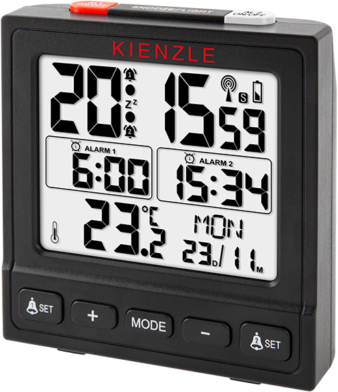 KIENZLE Funk-Wecker “STUTTGART” mit Datums- und Temperaturanzeige