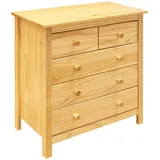 Möbilia Kommode 46 x 80 x 35 cm Natur lackiert / Beige