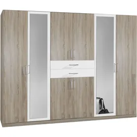 WIMEX Drehtürenschrank Diver 270 x 207 x 58 cm Beige/Weiß