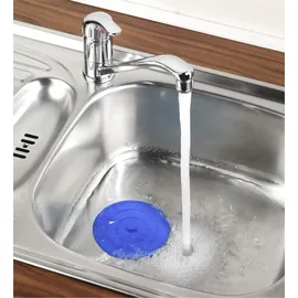 Maximex Universal, blau, H:0,5cm Ø:11cm, Kunststoff, Stöpsel, Abflussstöpsel, Silikon, für Standardwannen, Waschbecken & Spüle