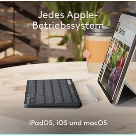 Logitech Keys-To-Go 2 für iPad, iPhone, Mac und Apple TV kabellose Tastatur Graphite