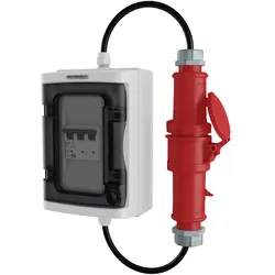 CEE Adapter 32A Stecker auf 32A Kupplung mit Sicherung C32 Doktorvolt 2537