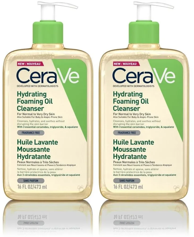 CeraVe Hydraterende Schuimende Reinigingsolie 2x473 ml Olie