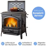 La Nordica Kaminofen »ISOTTA EVO«, 11,9 kW, Zeitbrand, (Alles inklusive Service: Aufstellen, Anschließen, Altgerätemitnahme), Wunschort Lieferung grau