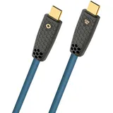 Oehlbach USB-C® Kabel USB-C® Stecker 1 m Petrol Geflechtschirm, TPE-Mantel, D1C9576