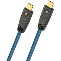 Oehlbach USB-C® Kabel USB-C® Stecker 1m Petrol Geflechtschirm, TPE-Mantel D1C9576