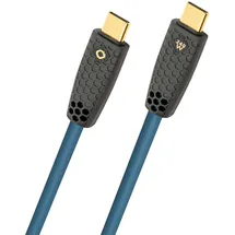 Oehlbach USB-C® Kabel USB-C® Stecker 1 m Petrol Geflechtschirm, TPE-Mantel, D1C9576