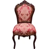 Casa Padrino Barock Esszimmerstuhl Polyester bordeaux