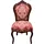 Casa Padrino Barock Esszimmerstuhl Polyester bordeaux
