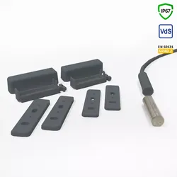 Öffnungsmelder Aufbau-Magnetschalter Magnetkontakt MSA-LZ, grau, Anschlusskabel 4m