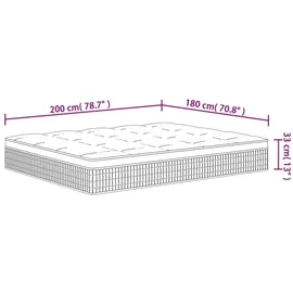 vidaXL Matratze Taschenfederkern Medium Plus 180x200 cm