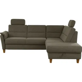 Home Affaire Ecksofa »Palmera L-Form, B: 236 cm« optional Bettfunktion & Bettkasten, Federkern grün