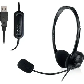 ewent EW3568 Kabelgebunden, USB-A), Office Headset Schwarz