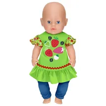 mga zapf creation gmbh Dolly Moda Shirt + Leggings Erdbeeren Rot (871263)