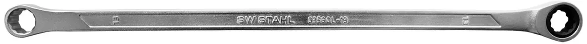 Extra langer Doppelringratschenschlüssel mit Ratschenfunktion von SW-STAHL - Chrom-Vanadium & 72 Zäh