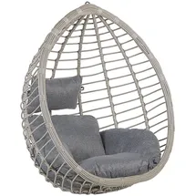 Beliani Hängekorbsessel Tollo Grau