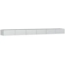 vidaXL Garten-Hochbeet verzinkter Stahl rechteckig 600 x 80 x 45 cm Silber