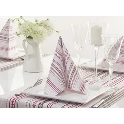 Sovie HORECA Serviette Babette in braun-rosa aus Tissue 33 x 33 cm, 100 Stück Hochzeit Frühling