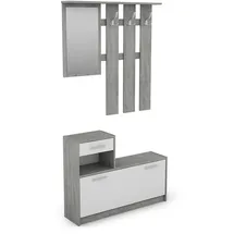 byLIVING Tamina 97 x 190 x 25 cm grau-weiß mit Spiegel